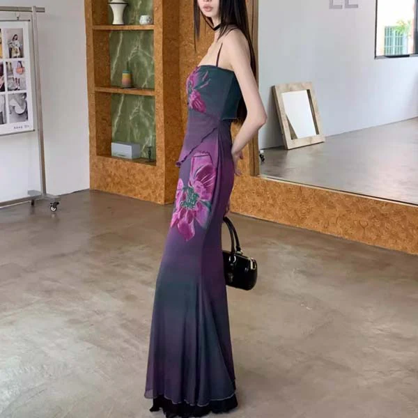 Merinda Floral Mermaid Maxi Dress - Image 5