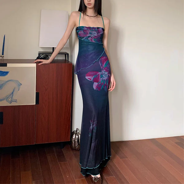 Merinda Floral Mermaid Maxi Dress - Image 8