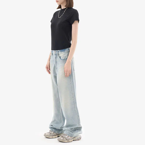 Mia Light Wash Denim Low Rise Jeans - Image 5