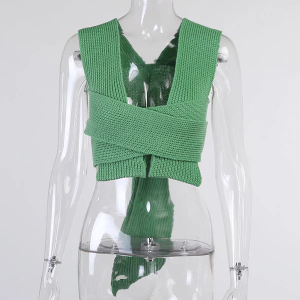 Mira Multi Way Wrap Knit Top - Image 11