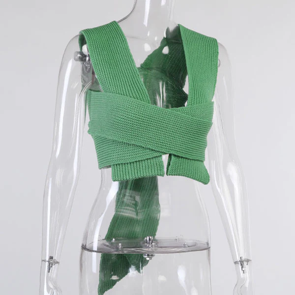 Mira Multi Way Wrap Knit Top - Image 12