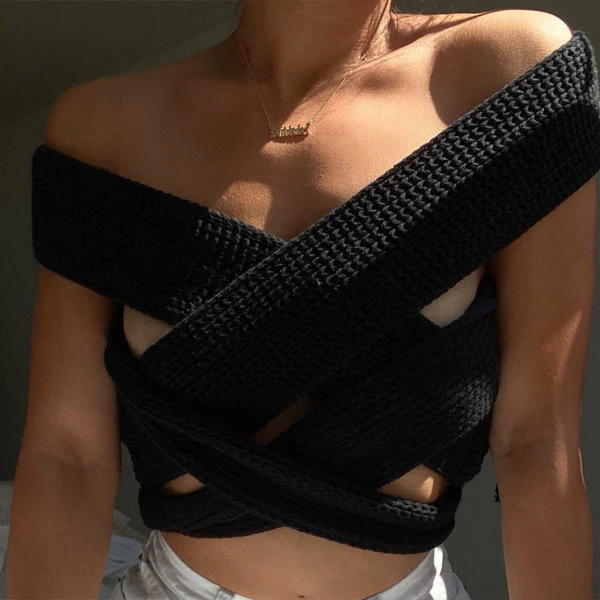 Mira Multi Way Wrap Knit Top - Image 18