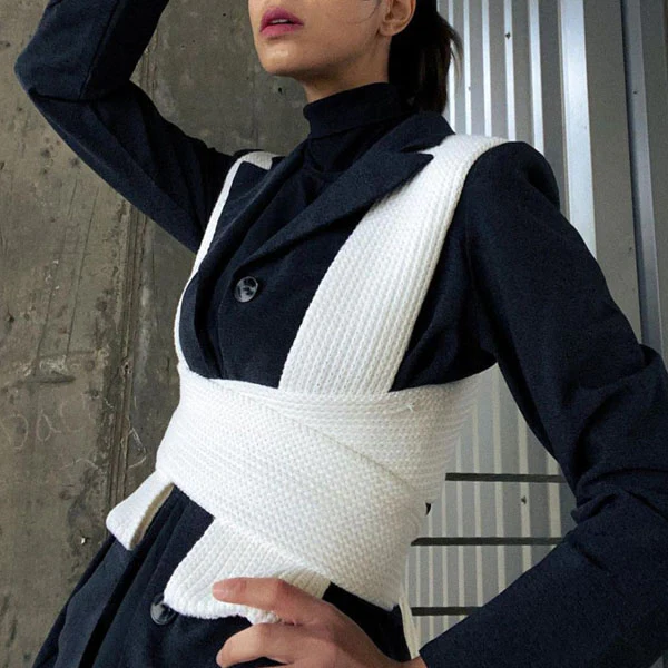 Mira Multi Way Wrap Knit Top - Image 5
