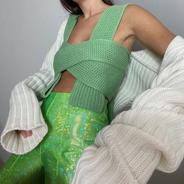 Mira Multi Way Wrap Knit Top - Image 7