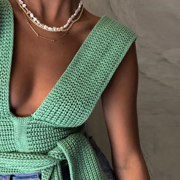 Mira Multi Way Wrap Knit Top - Image 8