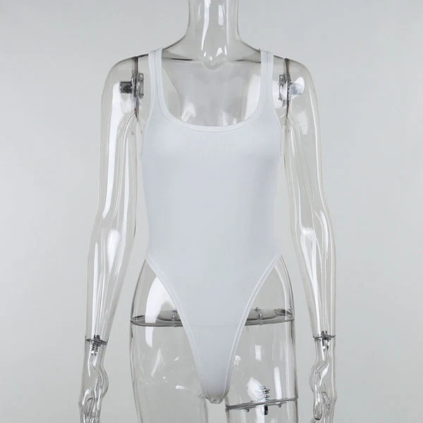 Miranda Ribbed Racer Back Bodysuit - Image 3