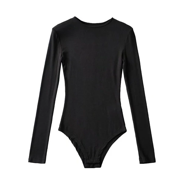 Miri Ribbed Long Sleeve Crew Neck Bodysuit - Image 10