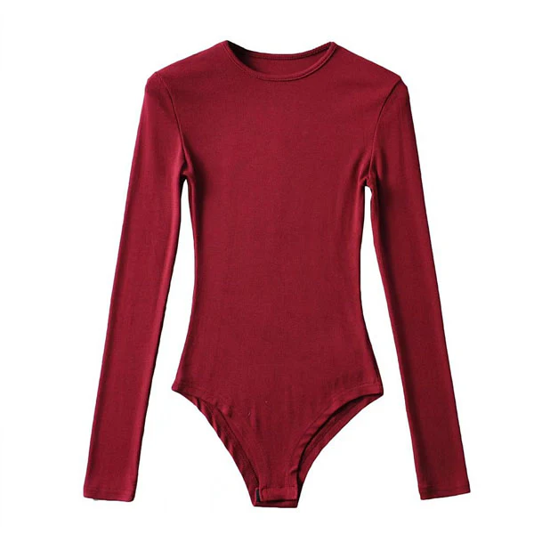 Miri Ribbed Long Sleeve Crew Neck Bodysuit - Image 12