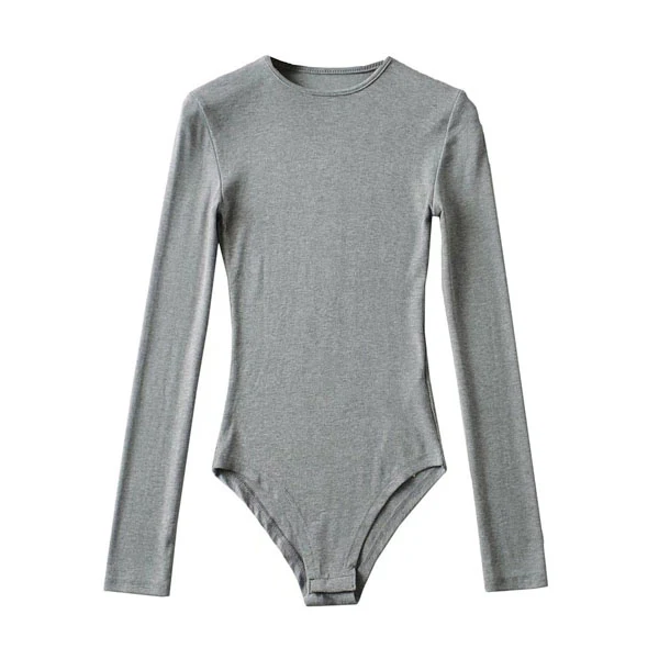 Miri Ribbed Long Sleeve Crew Neck Bodysuit - Image 15