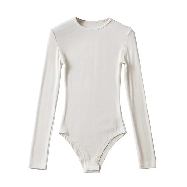 Miri Ribbed Long Sleeve Crew Neck Bodysuit - Image 4