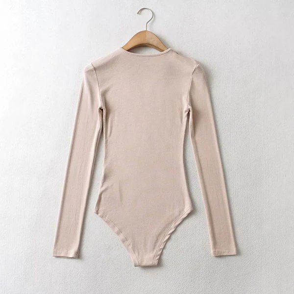 Miri Ribbed Long Sleeve Crew Neck Bodysuit - Image 6