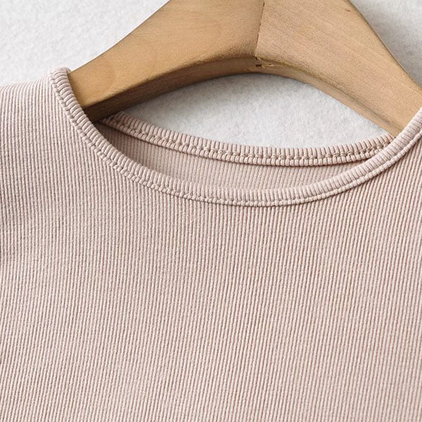 Miri Ribbed Long Sleeve Crew Neck Bodysuit - Image 7