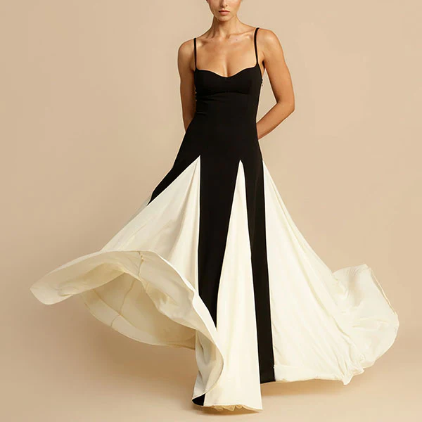 Nara Spaghetti Strap Contrast Maxi Dress - Image 5