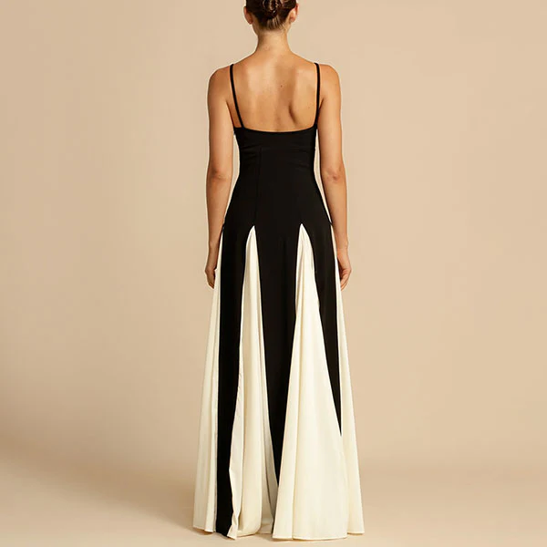 Nara Spaghetti Strap Contrast Maxi Dress - Image 8