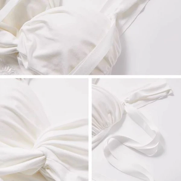 Nari Ethereal Elegance White Lace Pleated 2 Pc Skirt Set - Image 11