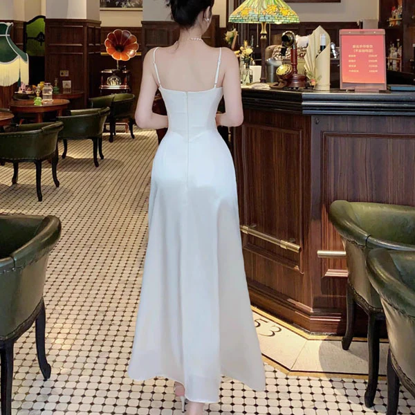 Natalia Elegant Draped Corset with Lace Detail Evening Dress - Image 2