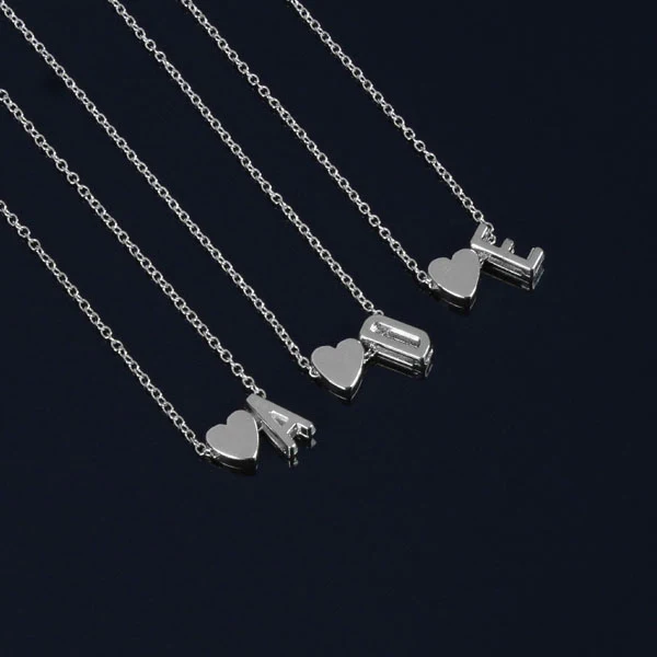 Nelly Dainty Heart & Personalized Initial Necklace - Image 8