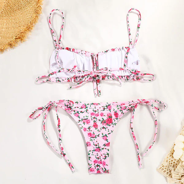 Niki Floral Print Bandeau Bikini - Image 6