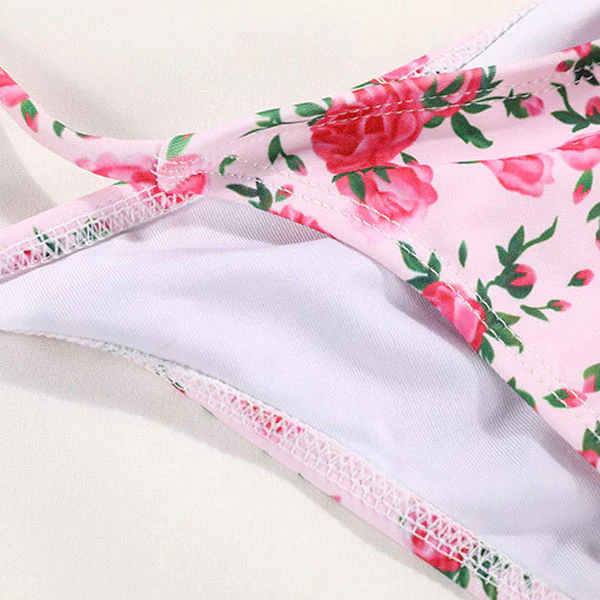 Niki Floral Print Bandeau Bikini - Image 8
