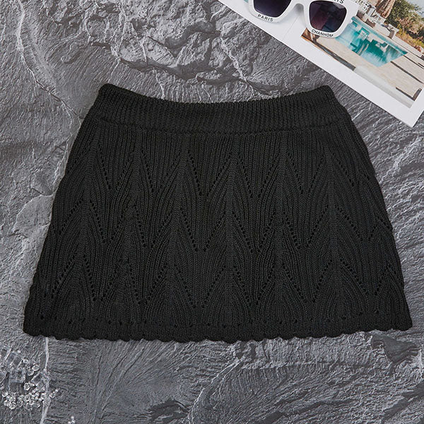 Noelle Light Knit Swim Cover-Up Skirt - Image 6