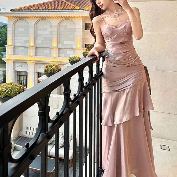 Pamela Lilac Rose Enchanting Ruffled Tiered Maxi Dress - Image 3