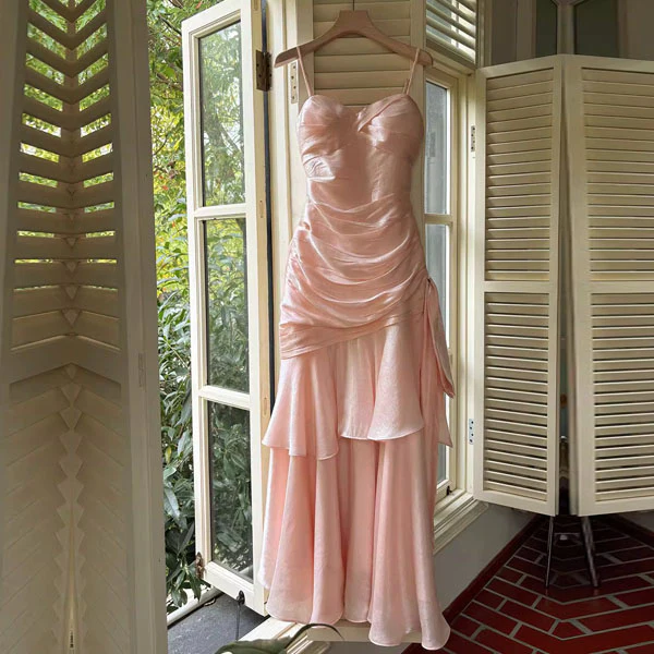 Pamela Pastel Pink Enchanting Ruffled Tiered Maxi Dress - Image 7