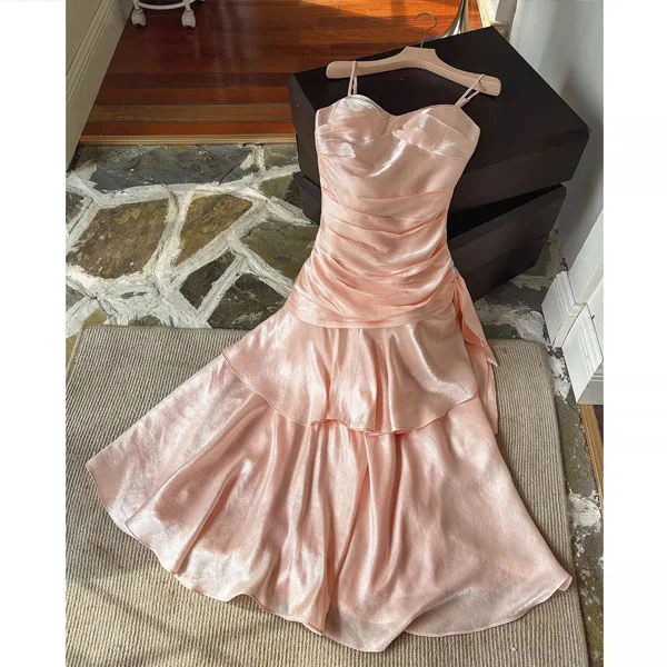 Pamela Pastel Pink Enchanting Ruffled Tiered Maxi Dress - Image 8