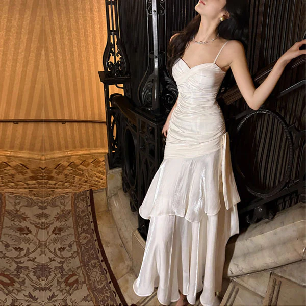 Pamela Pearl Ivory Enchanting Ruffled Tiered Maxi Dress - Image 3
