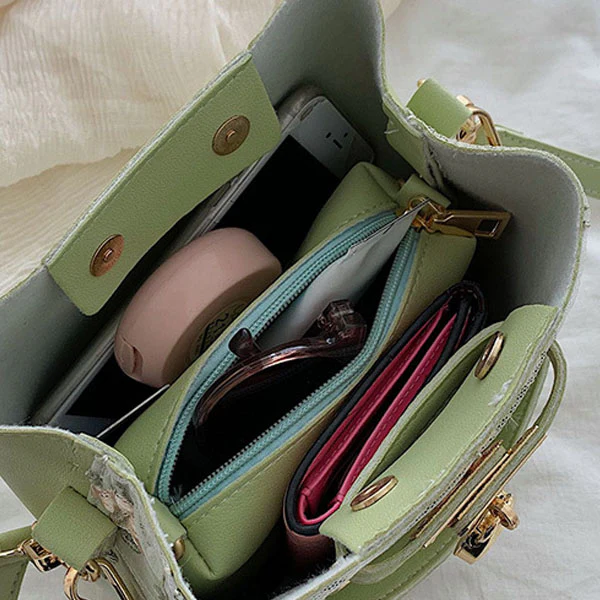Rae Floral Embroidery Bucket Handbag - Image 7