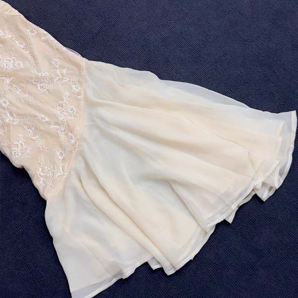 Regina Ivory Floral Embroidered Lace Ruched Maxi Dress - Image 10