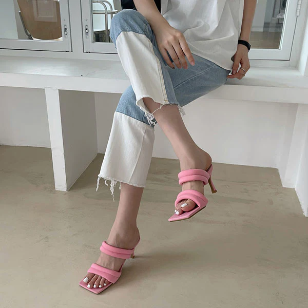 Reiko Double Strap Heel Sandals - Image 11