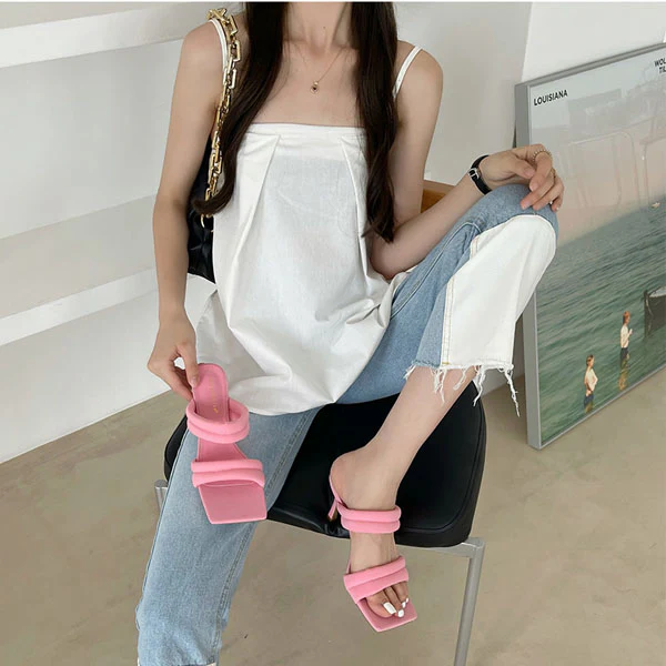 Reiko Double Strap Heel Sandals - Image 8