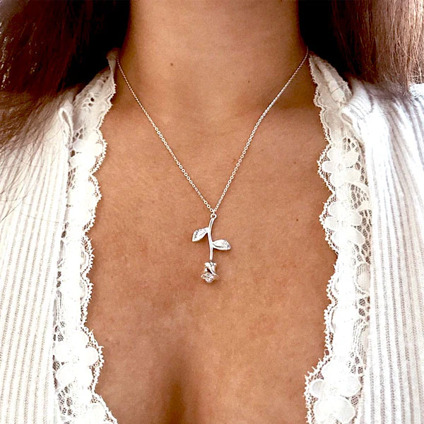 Rose Pendant Necklace - Image 3