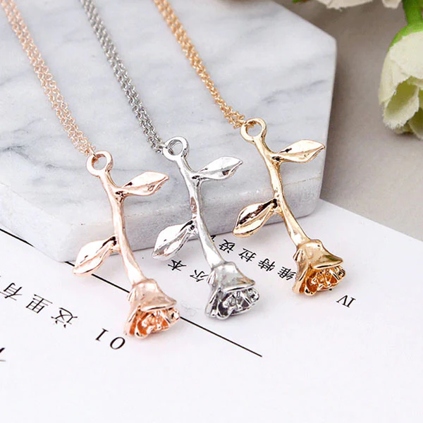 Rose Pendant Necklace - Image 6