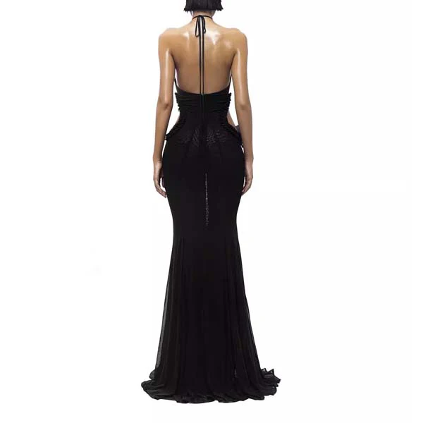 Rosie Sophistication Halter Mermaid Maxi Dress - Image 13