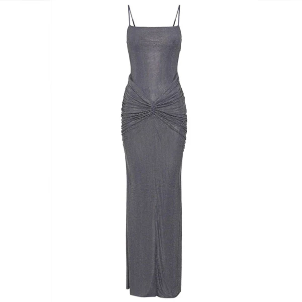 Roxanne Shimmering Rhinestone Ruched Bodycon Evening Dress - Image 15