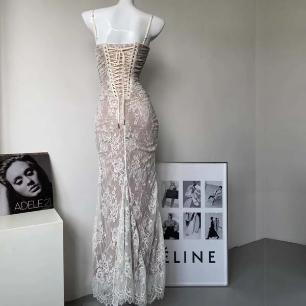 Ruby Elegance 2-Pc Full Lace Maxi Dress - Image 9
