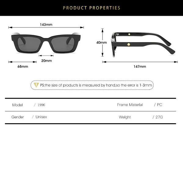 Sammi Rectangle Vintage Sunglasses - Image 5