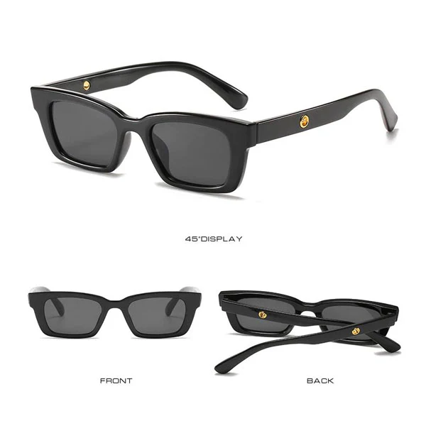 Sammi Rectangle Vintage Sunglasses - Image 8