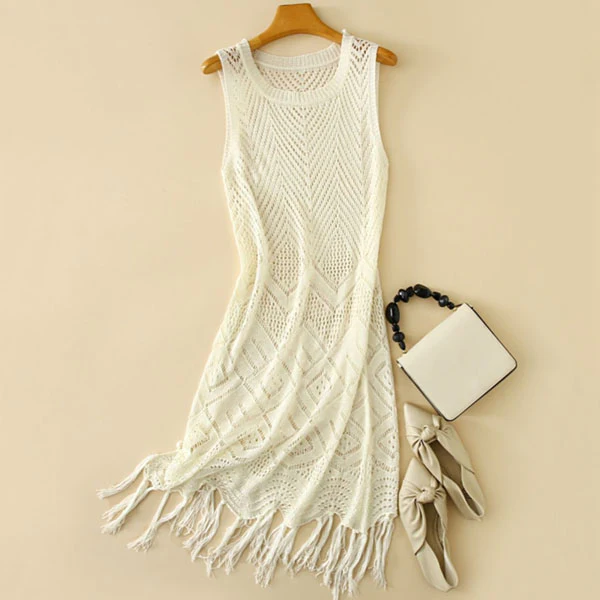 Sandie Light Knit Swim Cover Up - Image 4