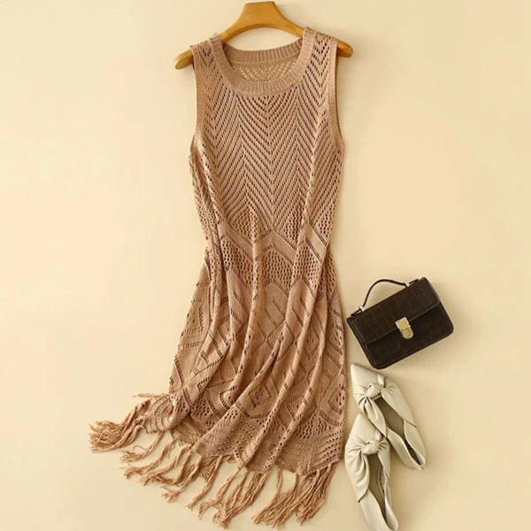 Sandie Light Knit Swim Cover Up - Image 8