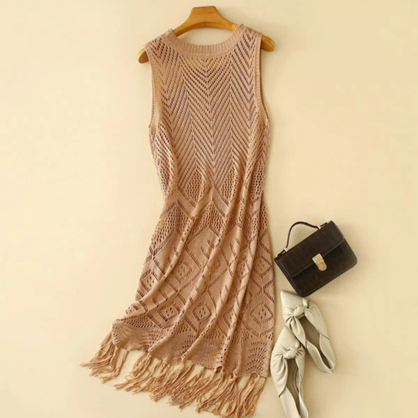 Sandie Light Knit Swim Cover Up - Image 9