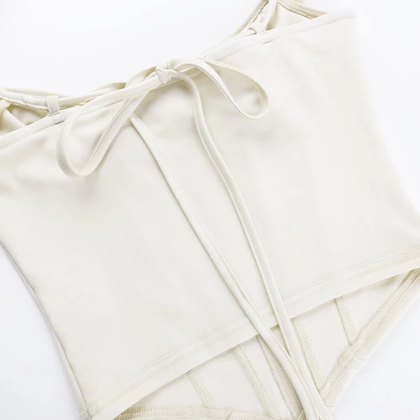 Sara Ruffles Trim Sleeveless Bodycon Top - Image 12