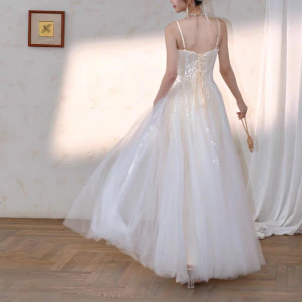 Selena Ethereal Elegance Glittering Tulle Dress - Image 2