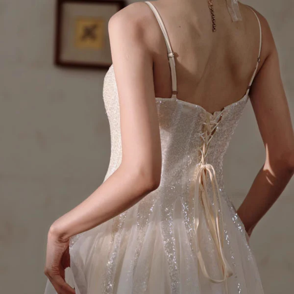 Selena Ethereal Elegance Glittering Tulle Dress - Image 6