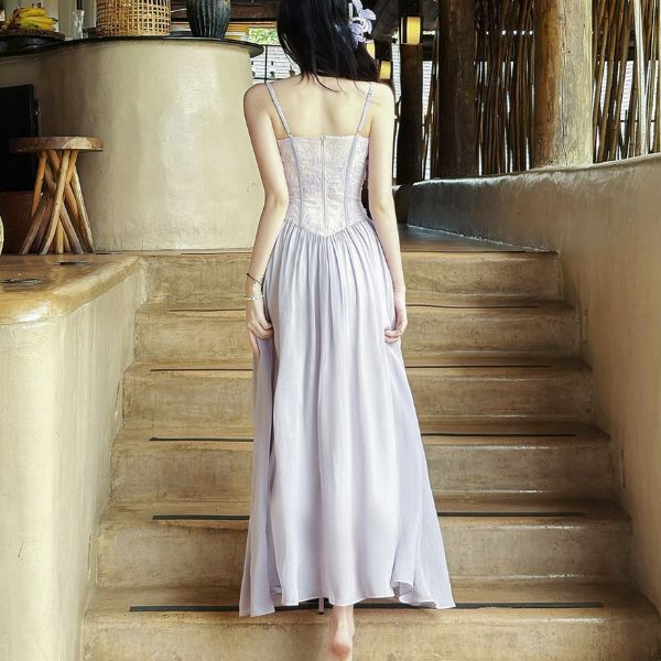 Serina Lilac Whisper Romantic Lace Corset Dress - Image 2