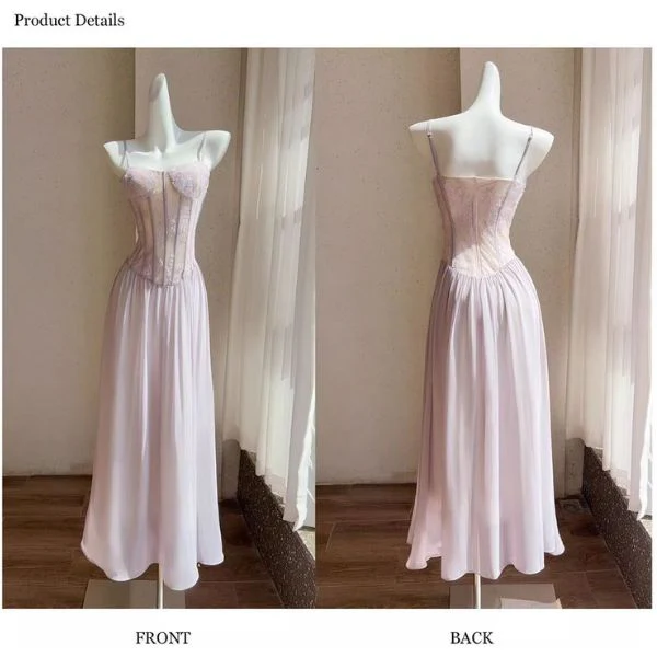 Serina Lilac Whisper Romantic Lace Corset Dress - Image 6
