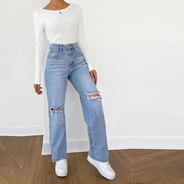 Sophie Wide-Leg Denim Jeans - Image 3