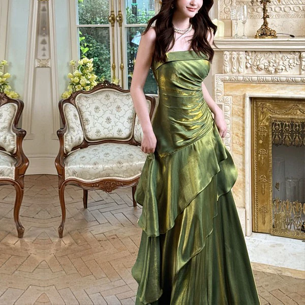 Sora Celestial Green Tiered Ruffles Maxi Dress - Image 3