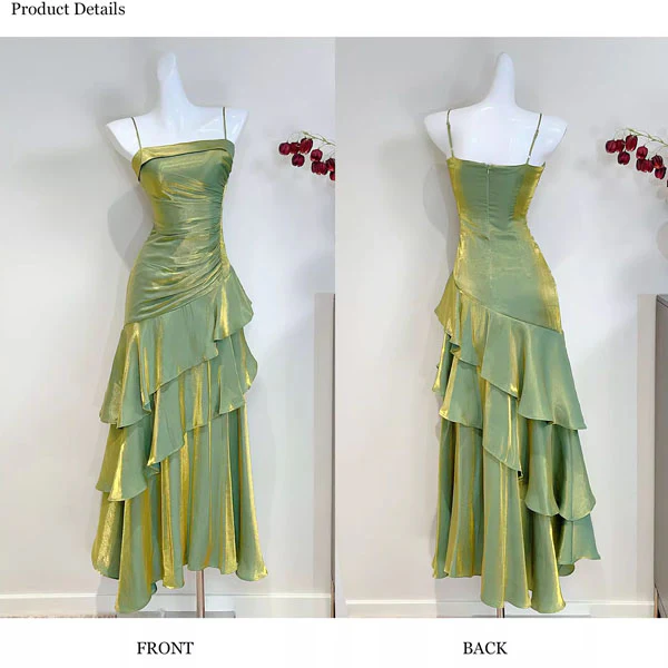 Sora Celestial Green Tiered Ruffles Maxi Dress - Image 5